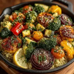 Garlic Herb Roasted Veggie Bowls