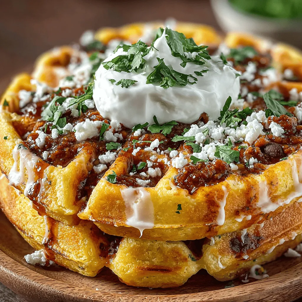 In recent years, the culinary world has seen a delightful surge of creative waffle recipes that go far beyond the traditional breakfast staple. From savory to sweet, waffles have transformed into a versatile canvas for innovation, allowing home cooks and chefs alike to experiment with flavors and textures. Among the most exciting of these innovations is the Cheddar Chili Cornbread Waffles, a dish that beautifully combines the comforting essence of classic cornbread with the fun and convenience of waffles. This unique fusion not only satisfies cravings for something hearty and delicious but also elevates any meal occasion, making it an excellent choice for breakfast, brunch, or even a savory snack.