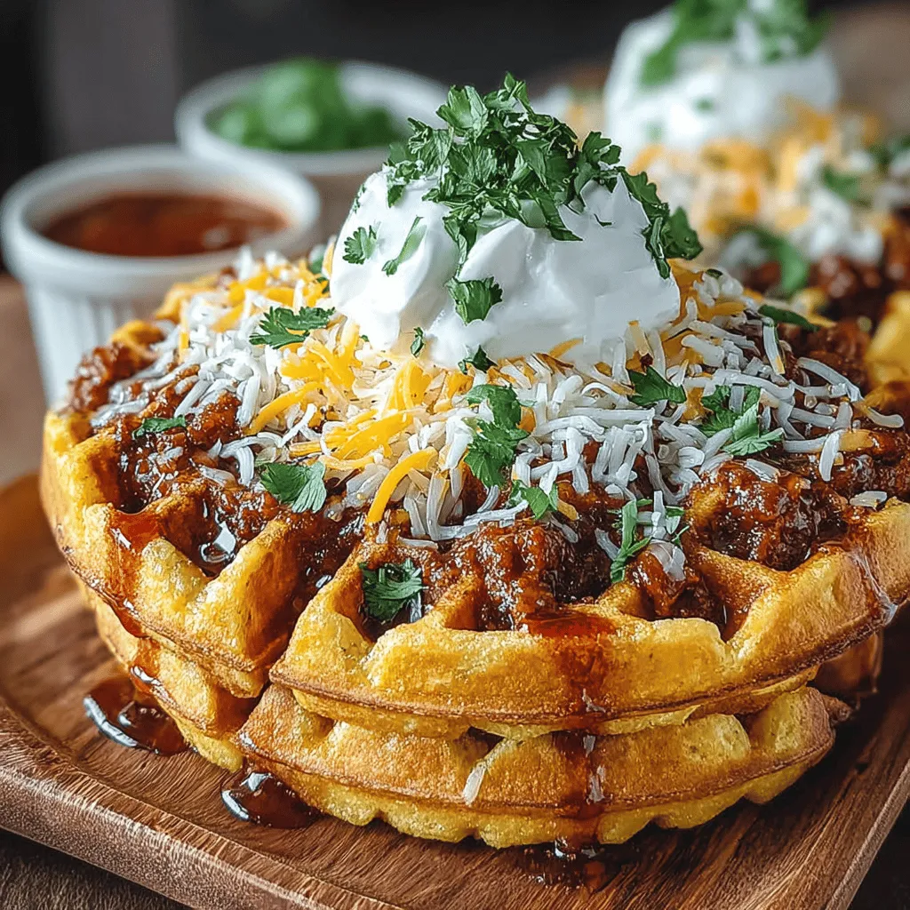 In recent years, the culinary world has seen a delightful surge of creative waffle recipes that go far beyond the traditional breakfast staple. From savory to sweet, waffles have transformed into a versatile canvas for innovation, allowing home cooks and chefs alike to experiment with flavors and textures. Among the most exciting of these innovations is the Cheddar Chili Cornbread Waffles, a dish that beautifully combines the comforting essence of classic cornbread with the fun and convenience of waffles. This unique fusion not only satisfies cravings for something hearty and delicious but also elevates any meal occasion, making it an excellent choice for breakfast, brunch, or even a savory snack.