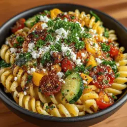 Zesty Lemon Garlic Chickpea Pasta Salad Recipe
