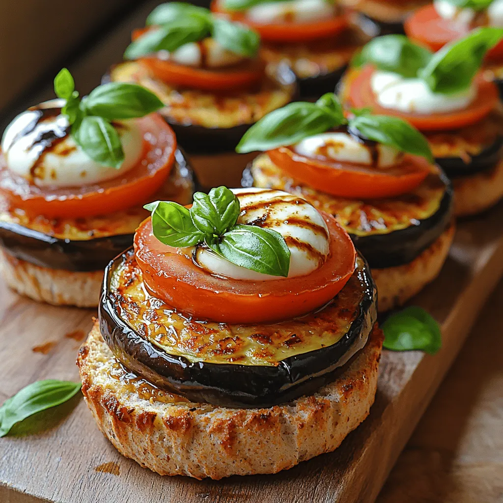 In the realm of vegetarian cuisine, Mini Caprese Eggplant Sliders stand out as an exquisite fusion of flavors and textures that pay homage to the classic Caprese salad. This dish ingeniously combines the rich, creamy essence of fresh mozzarella and the vibrant zest of ripe tomatoes with the satisfying, hearty texture of roasted eggplant. Perfect for gatherings, parties, or simply as a healthy option for a weeknight dinner, these sliders offer a delightful alternative that is both simple to prepare and incredibly delicious. With each bite, you can experience the harmonious interplay of fresh ingredients, making them a hit among vegetarians and meat-lovers alike.
