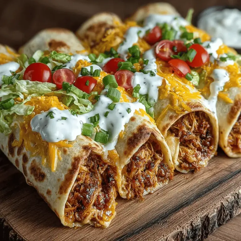 In our fast-paced world, finding time to prepare a delicious and nutritious meal can often feel like a daunting task. Enter Mini Chicken Ranch Flatbread Wraps—an easy-to-make dish that is perfect for busy weeknights, casual picnics, or gatherings with friends and family. This recipe shines with its fresh ingredients, simplicity, and versatility, making it a favorite for many home cooks. Whether you are looking for a quick lunch, a light dinner, or a crowd-pleasing appetizer, these wraps deliver on all fronts, and they can easily cater to a range of dietary preferences while packing a punch of flavor in every bite.