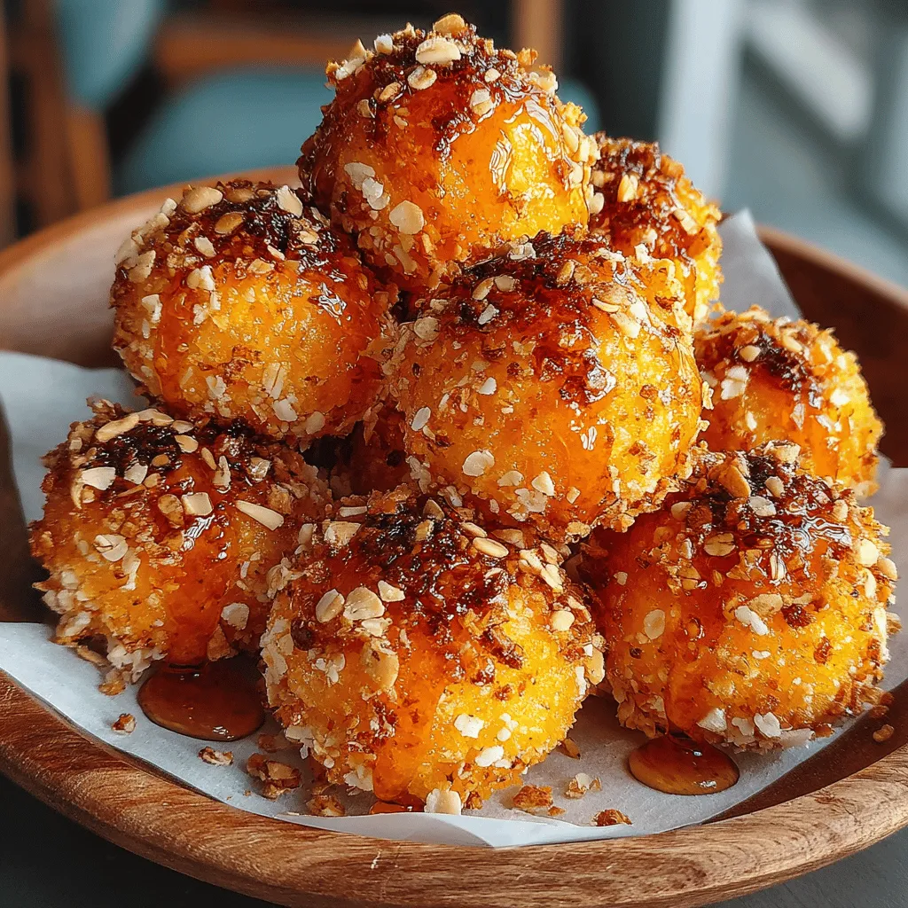 Achieving uniformity in size is crucial for the perfect Sweet Potato Crunch Bites. When preparing these delightful snacks, aim for pieces that are roughly the same size—about one inch in diameter. This consistency ensures even cooking, allowing each bite to be perfectly crispy on the outside while remaining tender on the inside. To achieve this, consider using a small ice cream scoop or a tablespoon to portion out the mixture. Forming the bites with your hands can also work, but measuring can help maintain that uniformity.