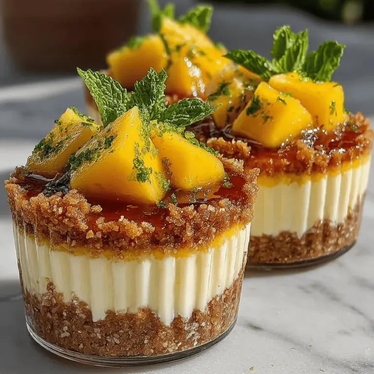 As the sun shines brighter and temperatures rise, there's nothing quite like a refreshing dessert to cool down and satisfy your sweet cravings. Enter the Frozen Mango Lime Cheesecake Cups—an irresistible combination of creamy cheesecake, vibrant mango, and zesty lime that encapsulates the essence of summer in every bite. This delightful treat not only serves as a perfect end to any meal but also stands out as a quick and easy option for gatherings, parties, or simply a refreshing indulgence on a hot day.