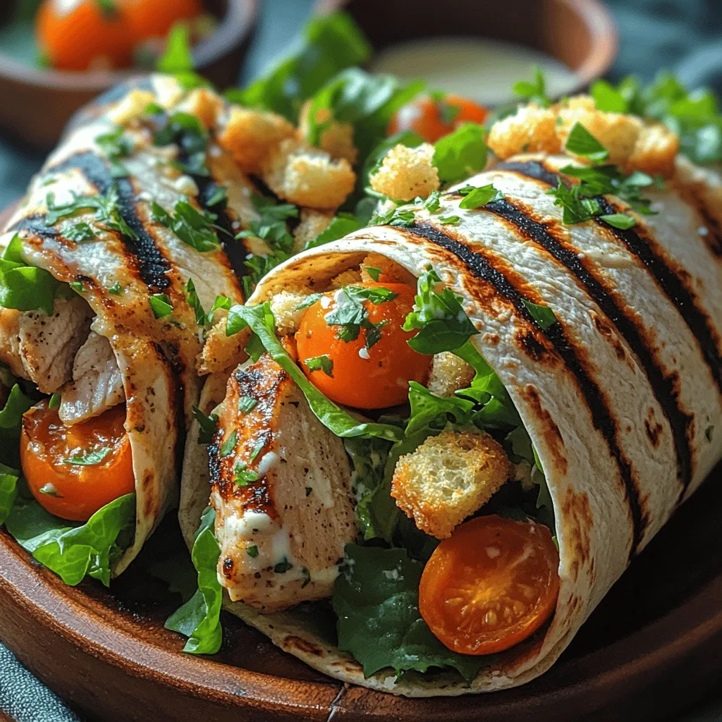 In a fast-paced world where convenience often trumps culinary creativity, wraps have emerged as a favorite meal option for many. These portable delights are not just easy to make; they also offer a myriad of flavor combinations that can cater to diverse palates. Among the myriad of wrap recipes available, Grilled Chicken Caesar Wraps stand out as a particularly appealing choice. They embody a delightful fusion of flavors, nutrition, and straightforward preparation, making them perfect for anyone looking to enjoy a wholesome meal without spending hours in the kitchen.