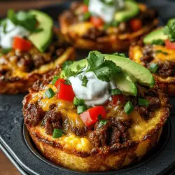 In the world of breakfast, variety is key to keeping your mornings exciting and satisfying. For those seeking a new and innovative way to enjoy breakfast, Mini Breakfast Tacos baked in a muffin tin offer a delightful solution. These bite-sized treats elegantly combine the classic flavors of breakfast sausage, eggs, and cheese, all nestled within a crispy tortilla shell. Whether you are rushing out the door or hosting a leisurely brunch, these mini tacos are not only easy to prepare but also customizable to cater to everyone's tastes.