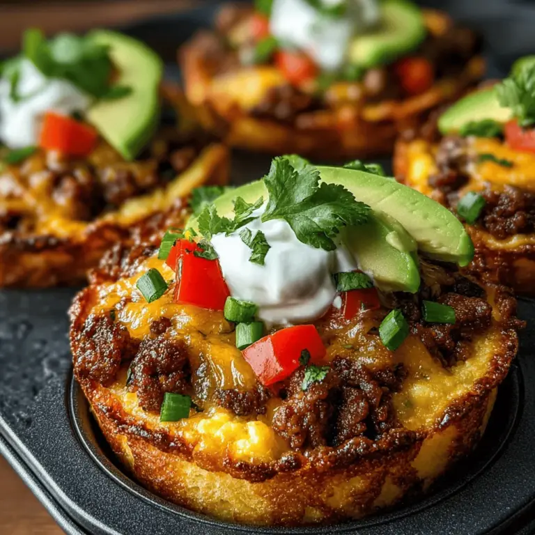 In the world of breakfast, variety is key to keeping your mornings exciting and satisfying. For those seeking a new and innovative way to enjoy breakfast, Mini Breakfast Tacos baked in a muffin tin offer a delightful solution. These bite-sized treats elegantly combine the classic flavors of breakfast sausage, eggs, and cheese, all nestled within a crispy tortilla shell. Whether you are rushing out the door or hosting a leisurely brunch, these mini tacos are not only easy to prepare but also customizable to cater to everyone's tastes.