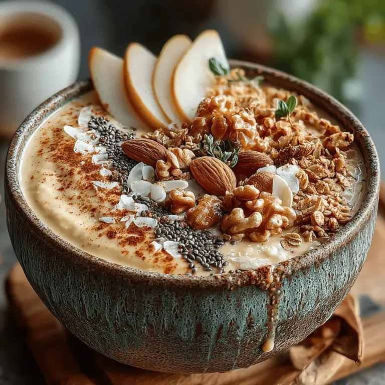 Smoothie bowls have rapidly gained popularity as a versatile and healthful meal option, appealing to those looking to kickstart their day with a nutrient-packed breakfast or seeking a refreshing snack. These colorful bowls are not only visually appealing but also fully customizable, allowing for a variety of ingredients to suit individual tastes and dietary preferences. One standout creation in the world of smoothie bowls is the Cinnamon Pear Smoothie Bowl—a delightful combination of sweet, creamy, and spiced flavors that takes your taste buds on a journey while delivering numerous health benefits.