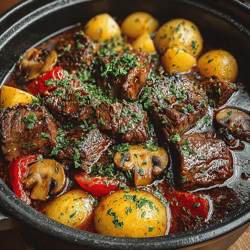 When the temperatures drop and the days grow shorter, few dishes provide the warmth and comfort of a well-made beef stew. Rustic Red Wine Beef Stew is not just a meal; it is a culinary hug in a bowl, rich in flavor and steeped in tradition. This dish has graced tables for generations, originating from rustic kitchens where hearty meals were crafted to nourish families and bring them together. The combination of tender beef, savory vegetables, and aromatic herbs creates a symphony of flavors that is not only satisfying but also deeply comforting.