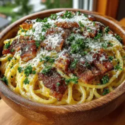 Spaghetti Carbonara with Crispy Bacon