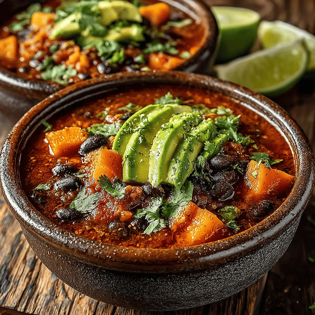 The Spicy Sweet Potato Chili Bowl is a vibrant and hearty dish that perfectly marries flavor and nutrition. This comforting bowl of chili is not just a feast for the taste buds but also a kaleidoscope of colors and textures, making it an enticing option for any meal. With its warming spices and the sweetness of roasted sweet potatoes, this chili bowl appeals to a wide range of palates, whether you are seeking a filling dinner on a chilly night or a wholesome meal prep option for the week ahead.