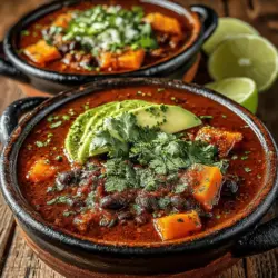 Spicy Sweet Potato Chili Bowl