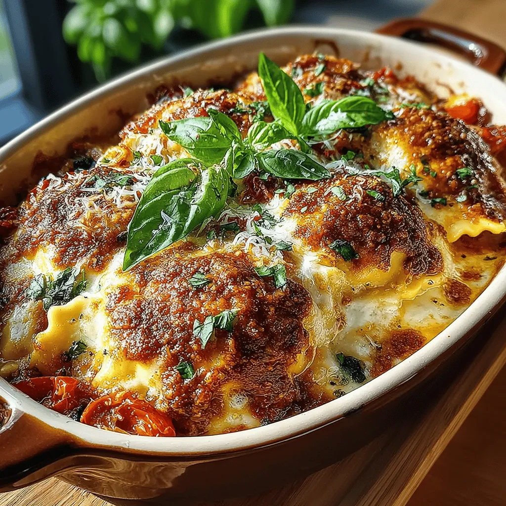 If you're searching for a dish that effortlessly combines convenience with gourmet appeal, look no further than the Sun-Dried Tomato & Spinach Ravioli Bake. This recipe embodies the perfect balance of rich flavors and wholesome ingredients, making it an ideal choice for both a quick weeknight dinner and a cozy gathering with friends and family. With layers of cheesy goodness, vibrant vegetables, and a luscious marinara sauce, this ravioli bake is not just a meal—it's an experience that will surely impress everyone at your dinner table.