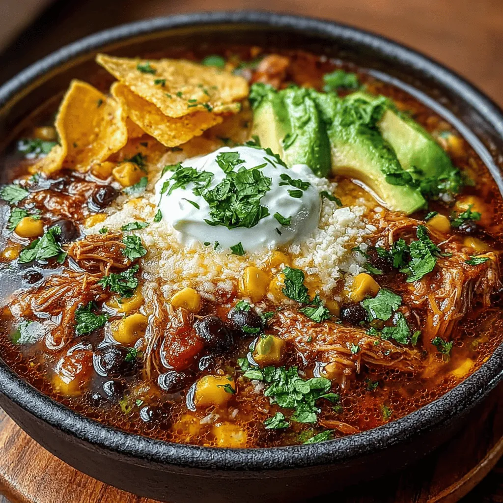 Embrace the warmth and comfort of home-cooked meals with a delightful Sizzling Slow Cooker Chicken Tortilla Soup. This recipe is perfect for busy days, allowing you to come home to a hearty, flavorful dish that’s loaded with nutrients. The combination of tender chicken, vibrant vegetables, and zesty spices creates a symphony of flavors that will make your taste buds dance. Whether you're preparing a cozy family dinner or hosting a gathering with friends, this soup is bound to impress.