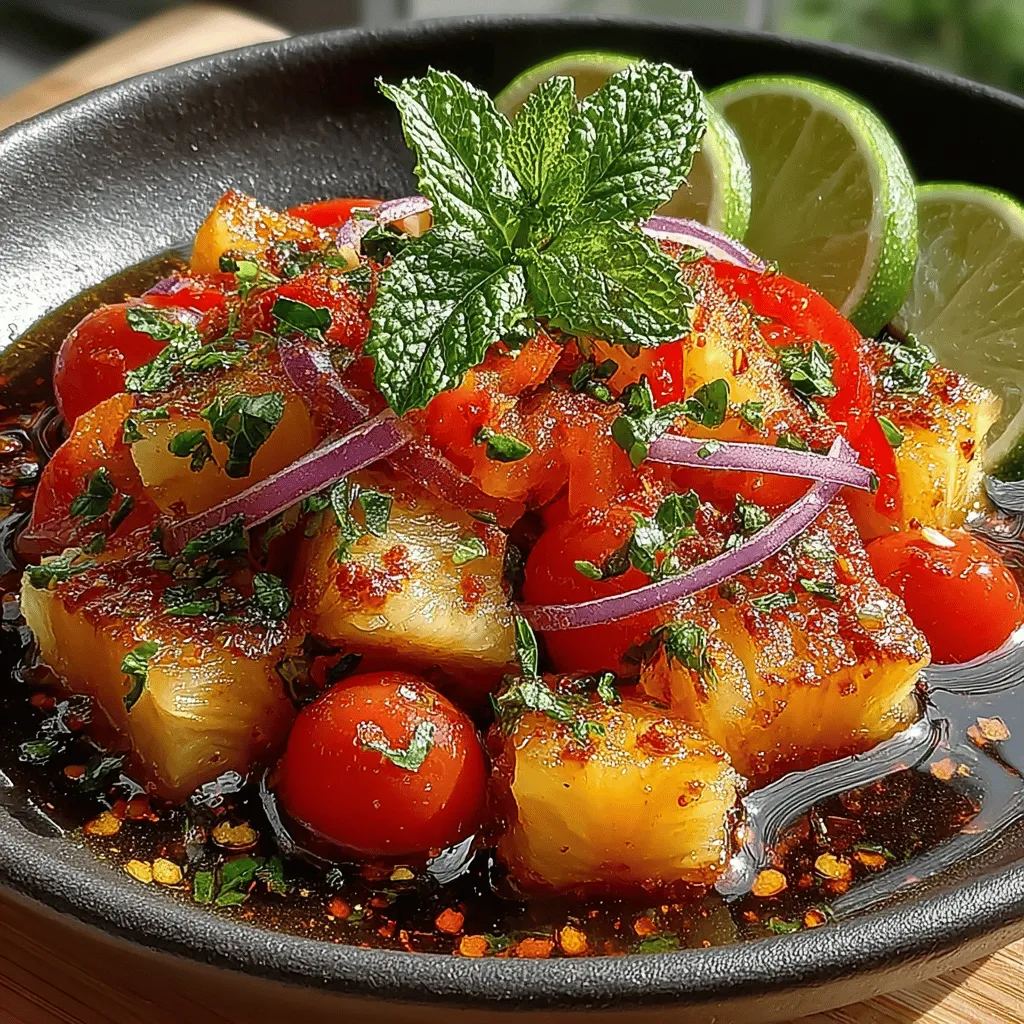 Tropical Paradise Delight is more than just a dish; it’s an experience that transports your taste buds to sun-kissed beaches and vibrant island getaways. This colorful and flavorful recipe masterfully combines the sweetness of roasted pineapple with the crunch of fresh vegetables, creating a medley that delights the senses. As you savor each bite, you’ll find a harmony of tastes and textures that not only satisfies your cravings but also nourishes your body.