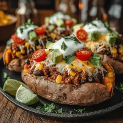Sweet & Spicy Taco-Stuffed Sweet Potatoes