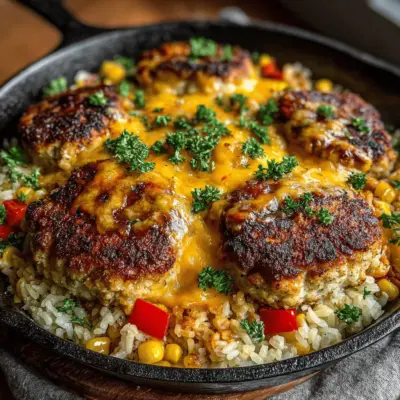 Finger-Lickin’ One-Skillet BBQ Chicken & Rice Dinner