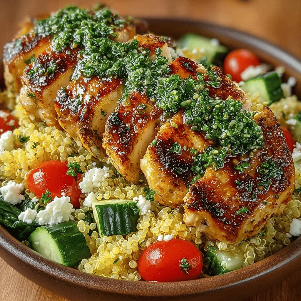 Zesty Lemon Herb Chicken with Quinoa Bowl is a vibrant, nutritious dish that perfectly marries the freshness of herbs and citrus with the heartiness of chicken and quinoa. This recipe stands out not only for its bright flavors but also for its appealing presentation, making it a favorite among health-conscious individuals and culinary enthusiasts alike. Whether you're preparing a family dinner or meal prepping for the week, this dish is versatile and easy to customize, ensuring it fits seamlessly into various dietary preferences.