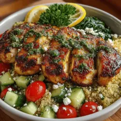 Zesty Lemon Herb Chicken with Quinoa Bowl: A Flavorful Delight