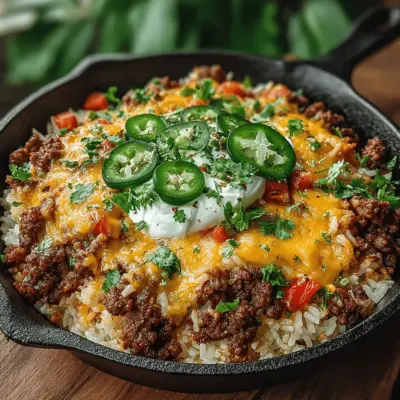 Cheesy Beef and Rice Delight