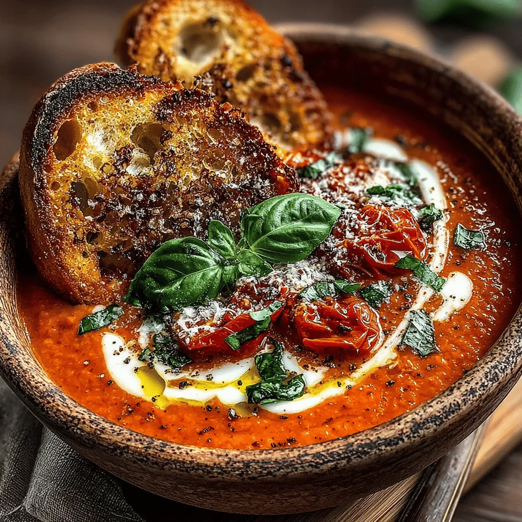 Creamy Tomato Basil Bliss Soup is a warm embrace in a bowl, combining the rich, comforting flavors of ripe tomatoes and the fragrant essence of fresh basil. This delightful dish is more than just a soup; it's a culinary experience that brings together the vibrant essence of summer tomatoes with the aromatic allure of basil, creating a symphony of flavors that can brighten any meal. Whether you are looking for a quick weeknight dinner or a comforting dish for a special occasion, this soup promises to be a crowd-pleaser.