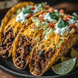 When preparing your Spicy Beef & Bean Taco Delight, achieving the perfect sauté is crucial for developing rich flavors. Begin by heating a large, heavy-bottomed skillet over medium-high heat. This type of skillet retains heat well and helps to achieve a nice browning effect on the beef. Once the skillet is hot, add a tablespoon of olive oil to coat the bottom of the pan. Allow the oil to heat for a few seconds before adding your diced onions and minced garlic.