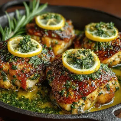 Zesty Baked Lemon Herb Chicken Thighs Recipe