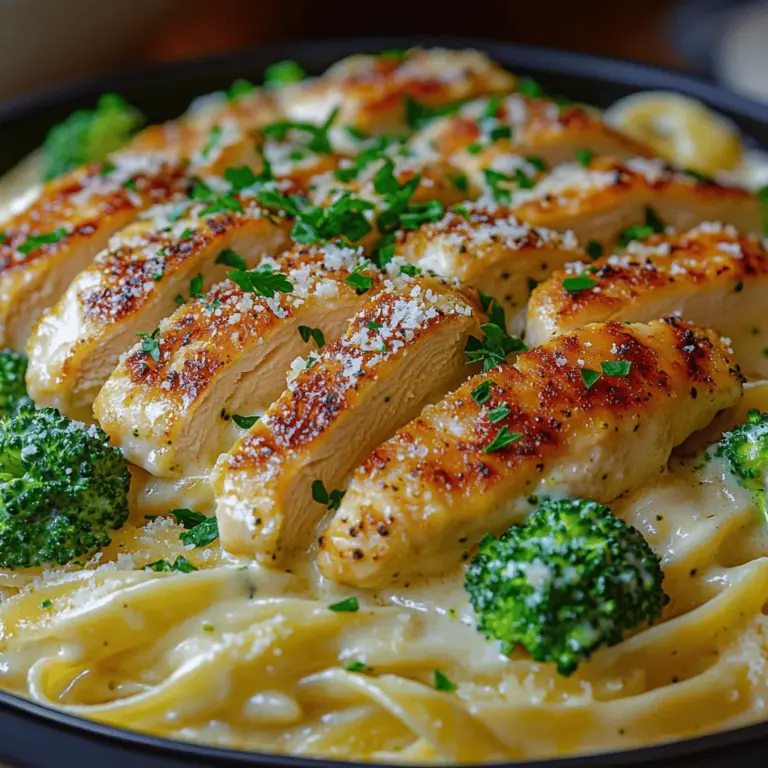 After cooking your chicken, it’s vital to allow it to rest for about five to ten minutes before slicing. This resting period is essential as it lets the juices redistribute throughout the meat. If you cut into the chicken too soon, the juices will spill out, leading to dry, less flavorful pieces. To slice the chicken, use a sharp knife and cut against the grain. This technique results in tender, bite-sized pieces that will meld beautifully with the pasta and sauce.