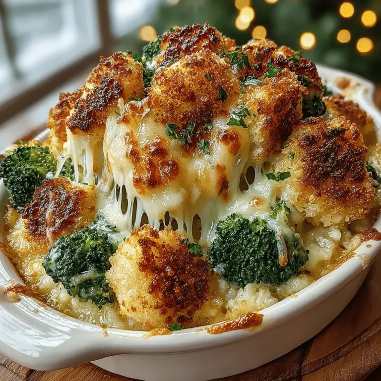 The Cheesy Broccoli Bliss Casserole is more than just a dish; it is a heartwarming medley of flavors and nutrients that serves as a perfect centerpiece for family gatherings. This casserole combines wholesome ingredients to create a meal that pleases both picky eaters and culinary adventurers alike. With its rich, creamy texture and vibrant green broccoli, this dish manages to strike that delicate balance between indulgence and nutrition, making it an ideal option for busy weeknights or cozy Sunday dinners.