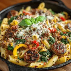 Skillet Sizzle Pasta with Sausage & Peppers