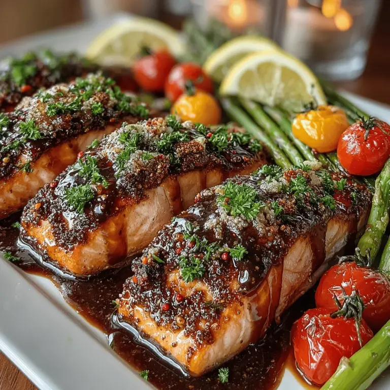 In the realm of culinary delights, few dishes capture the essence of balance as beautifully as Sweet Harmony Salmon. This recipe takes center stage with its delightful honey mustard glaze that seamlessly combines sweetness and tang, enhancing the natural richness of the salmon. When paired with a vibrant medley of fresh vegetables, including asparagus, cherry tomatoes, and bell peppers, this dish not only tantalizes the taste buds but also promotes a healthy lifestyle.