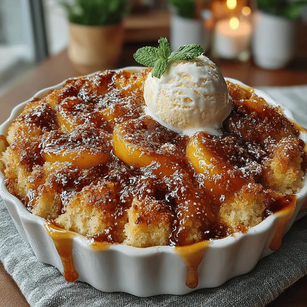 Sweet Glazed Peach Cobbler Recipe