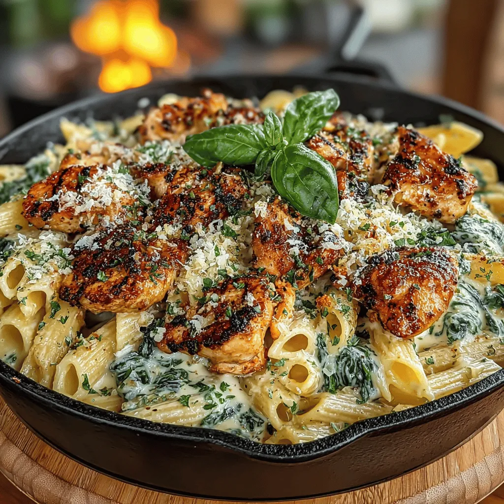 When it comes to weeknight dinners, the Creamy Chicken and Spinach Pasta Skillet stands out as a delightful option that combines comfort, convenience, and nutrition. This dish is not only a feast for the senses but also a hearty meal that can be whipped up in just a fraction of the time it takes to prepare traditional pasta dishes. With its rich, creamy sauce enveloping tender chicken and fresh spinach, this recipe is sure to become a favorite in your household.