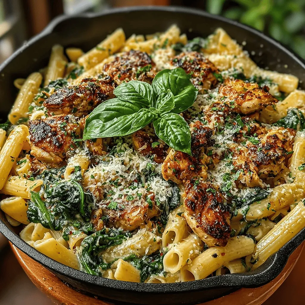 When it comes to weeknight dinners, the Creamy Chicken and Spinach Pasta Skillet stands out as a delightful option that combines comfort, convenience, and nutrition. This dish is not only a feast for the senses but also a hearty meal that can be whipped up in just a fraction of the time it takes to prepare traditional pasta dishes. With its rich, creamy sauce enveloping tender chicken and fresh spinach, this recipe is sure to become a favorite in your household.