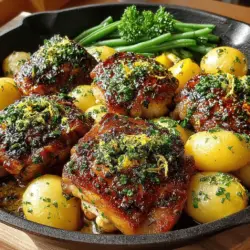 Zesty One-Pan Lemon Garlic Roasted Chicken Thighs