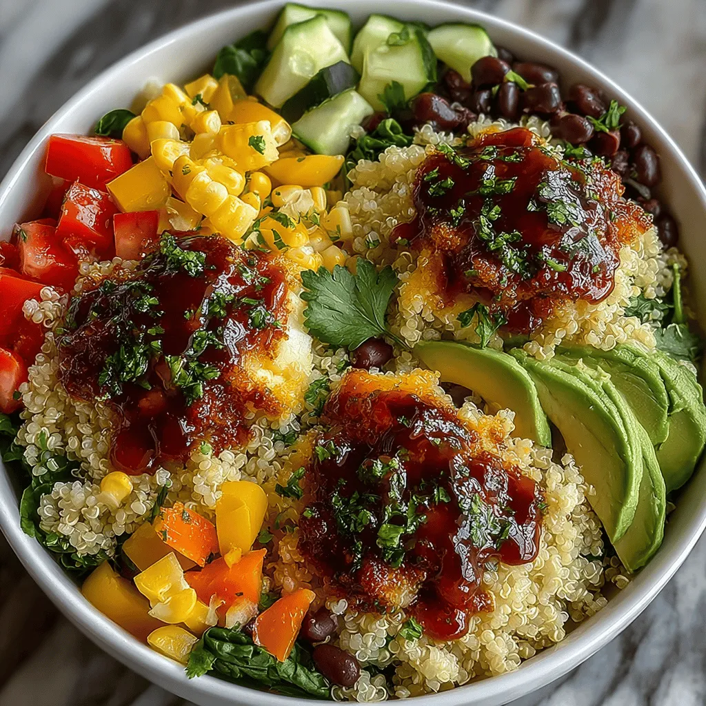 Quinoa, often hailed as a superfood, has gained immense popularity in health-conscious kitchens around the world. This ancient grain, native to the Andean region of South America, boasts a remarkable nutritional profile that makes it a staple for anyone looking to enhance their diet. Packed with protein, fiber, and essential nutrients, quinoa is not only a suitable option for vegetarians and vegans but also a versatile ingredient that can be easily incorporated into various dishes. In the Vibrant Rainbow Quinoa Bowl, quinoa serves as a nutritious base that pairs beautifully with an array of colorful vegetables, creating a meal that is as pleasing to the eye as it is to the palate.