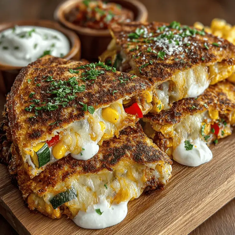 - 4 large flour tortillas - 2 cups shredded cheese (cheddar, Monterey Jack, or a blend) - 1 can (15 oz) black beans, drained and rinsed - 1 bell pepper, diced (any color) - 1 small zucchini, diced - 1 cup corn (fresh, frozen, or canned) - 1 small onion, diced - 2 cloves garlic, minced - 1 teaspoon ground cumin - 1 teaspoon chili powder - 2 tablespoons olive oil - Salt and pepper to taste - Optional garnishes: fresh cilantro, sour cream, salsa