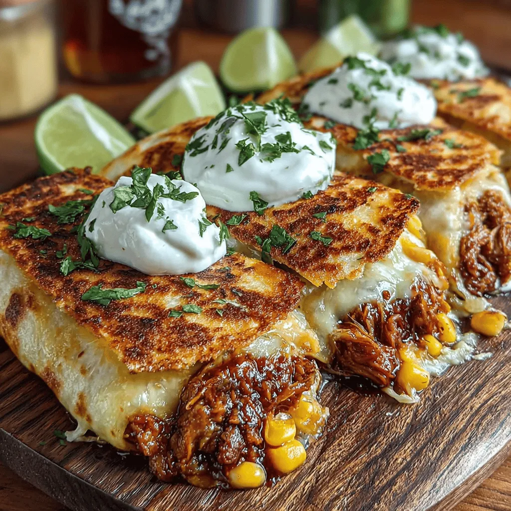 When it comes to quick and satisfying meals, few dishes can rival the delight of Smoky BBQ Chicken & Sweet Corn Quesadillas. This recipe seamlessly marries the bold, smoky flavors of BBQ chicken with the sweet crunch of corn, all wrapped up in a warm, cheesy tortilla. It’s a dish that is not only easy to prepare but also versatile enough to serve at busy weeknight dinners, casual gatherings with friends, or as the perfect snack for game day. The simplicity of this recipe makes it an appealing option for both novice cooks and seasoned chefs, inviting you to explore a world of flavors with minimal effort.