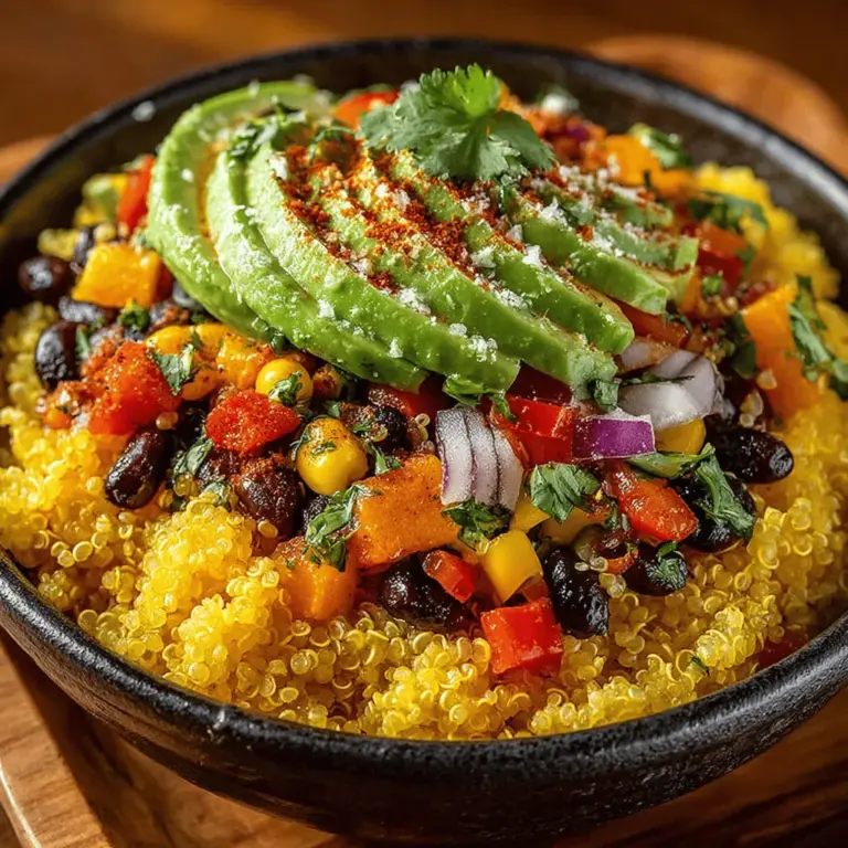 In the quest for delicious yet healthy meals, Colorful Quinoa & Black Bean Delight stands out as a vibrant option that is perfect for any occasion. This dish not only offers a feast for the eyes but also packs a nutritional punch that can benefit anyone looking to enhance their diet. With its blend of wholesome ingredients, this recipe is ideal for lunch, dinner, or even as a meal prep option for the week ahead.