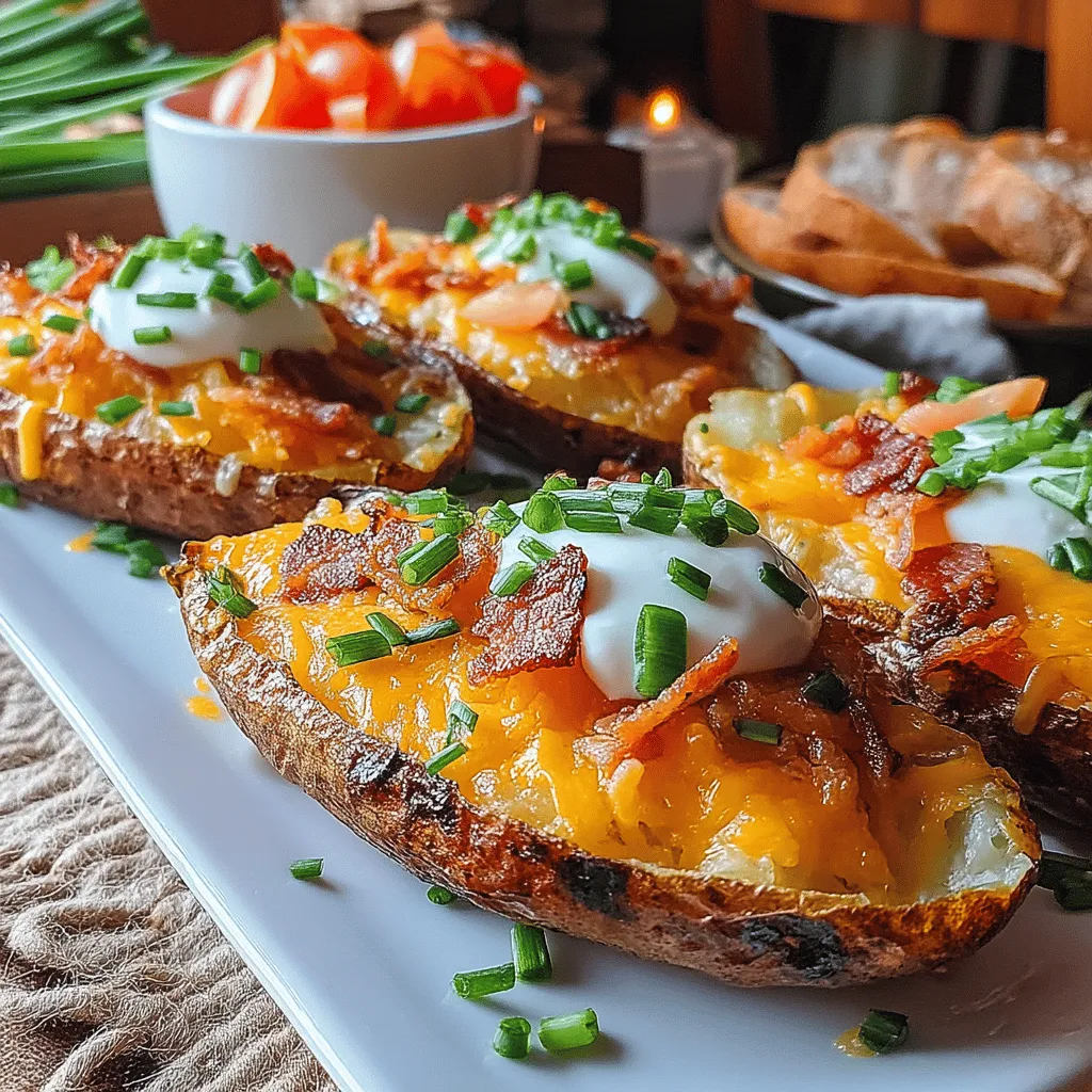 There’s something undeniably comforting about a plate of loaded baked potato skins. Whether it’s the crispy exterior or the warm, cheesy filling, these delicious bites evoke a sense of home and warmth. Perfect for chilly evenings or as a delightful appetizer at gatherings, they are sure to please a crowd.