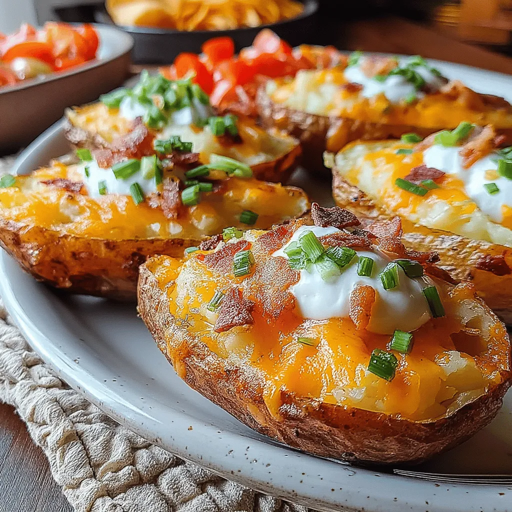 There’s something undeniably comforting about a plate of loaded baked potato skins. Whether it’s the crispy exterior or the warm, cheesy filling, these delicious bites evoke a sense of home and warmth. Perfect for chilly evenings or as a delightful appetizer at gatherings, they are sure to please a crowd.