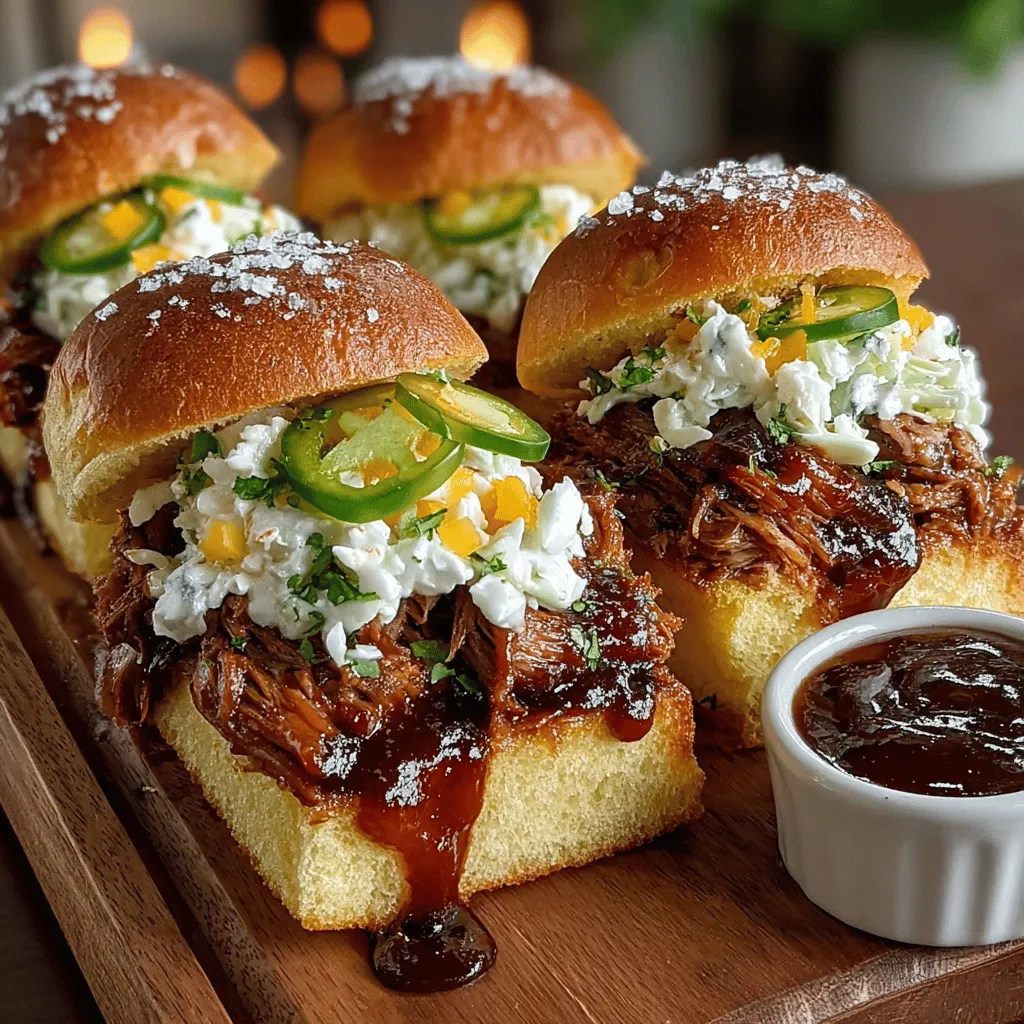 BBQ pulled pork sliders are a delightful addition to any gathering, party, or family dinner. The combination of smoky and sweet flavors makes this dish irresistible, appealing to both adults and children alike. Using a slow cooker not only simplifies the cooking process but also allows busy cooks to prepare this mouthwatering meal with minimal effort. Imagine tender, flavorful pulled pork nestled in soft slider buns, topped with crunchy coleslaw—perfect for a casual get-together or a cozy family night.