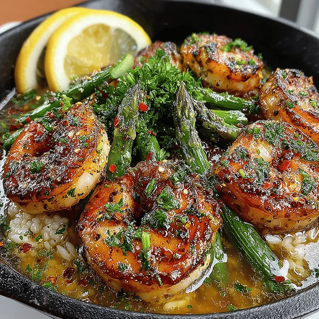 Introducing a culinary masterpiece: One-Pan Garlic Butter Shrimp and Asparagus Delight. This dish marries the succulent flavors of shrimp with the vibrant crunch of asparagus, all enveloped in a rich garlic butter sauce. Perfect for busy weeknights or a special dinner, this recipe not only delights the palate but also simplifies cleanup with just one pan. In this article, we’ll explore the ingredients, detailed cooking instructions, and the joy of creating this delectable meal from start to finish.