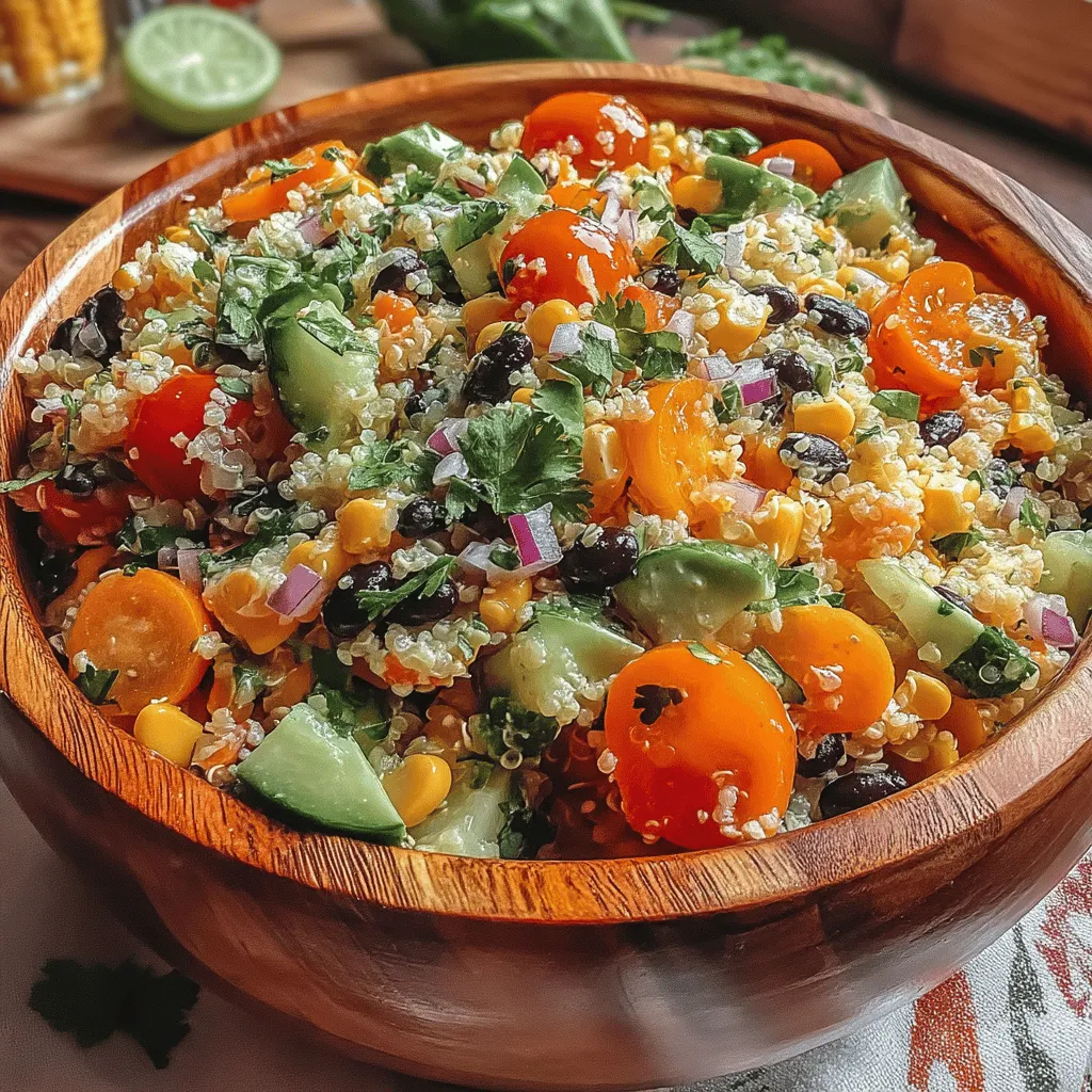 In a world where health-conscious eating meets culinary creativity, the Zesty Quinoa & Black Bean Salad stands out as a colorful, nutritious option that satisfies both the palate and the body. This delightful dish combines the protein-packed goodness of quinoa and black beans with fresh, vibrant vegetables, making it an ideal choice for a light lunch, a hearty side, or a refreshing picnic staple. Packed with essential nutrients and bold flavors, this salad is not only easy to prepare but also a feast for the eyes. In this article, we will explore the ingredients, preparation steps, and nutritional benefits of this showcase recipe.