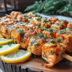 Quick Garlic Herb Salmon Skewers Recipe