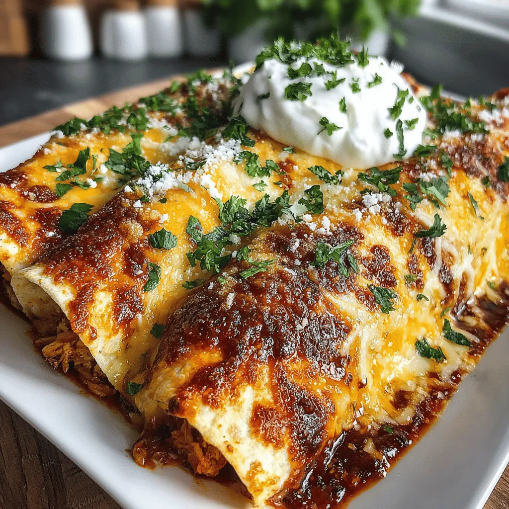 - 2 cups shredded rotisserie chicken - 1 cup shredded cheddar cheese (or Mexican blend) - 1 cup enchilada sauce (canned or homemade) - 8 flour or corn tortillas - 1/2 cup black beans (optional) - 1/2 cup corn (optional) - 1/4 cup chopped fresh cilantro (for garnish) - 1/2 teaspoon ground cumin - Salt and pepper to taste