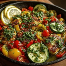 One-Pan Chicken & Rainbow Veggies Delight is a vibrant and nutritious dish perfect for those seeking a quick yet wholesome meal. The appeal of this recipe lies in its simplicity and convenience, making it an ideal choice for busy weeknights when time is of the essence. With just one pan required, you can minimize cleanup while enjoying a colorful medley of vegetables paired with tender, juicy chicken.