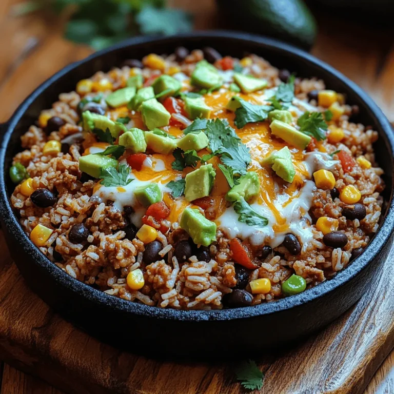 Taco Fiesta Skillet Rice is a vibrant and flavorful dish perfect for busy weeknights. This hearty meal combines ground turkey, rice, black beans, and a medley of spices, all cooked in one skillet for minimal cleanup. With its colorful ingredients and customizable toppings, this recipe not only satisfies hunger but also brings a fiesta to your dinner table. In this article, we will explore the details of preparing this delightful dish, including its ingredients, cooking process, and tips for enhancing the flavors.