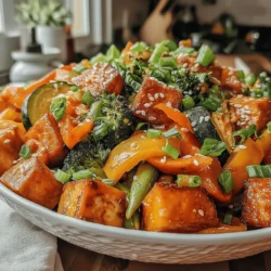 Colorful Crunchy Veggie Stir-Fry with Tofu