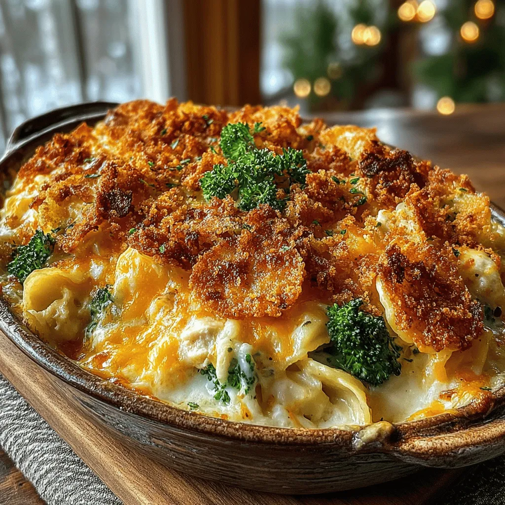 - 2 cups cooked chicken, shredded or diced - 2 cups fresh broccoli florets, blanched - 1 can (10.5 oz) cream of chicken soup - 1 cup sour cream - 2 cups shredded cheese (cheddar or a blend) - 1 cup cooked rice (white or brown) - 1 teaspoon garlic powder - 1 teaspoon onion powder - 1/2 teaspoon salt - 1/4 teaspoon black pepper - 1/2 cup breadcrumbs (optional for topping)